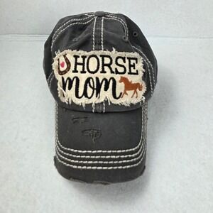 KBETHOS Vintage Horse Mom Distressed Baseball Cap Charcoal Gray Adjustable Hat